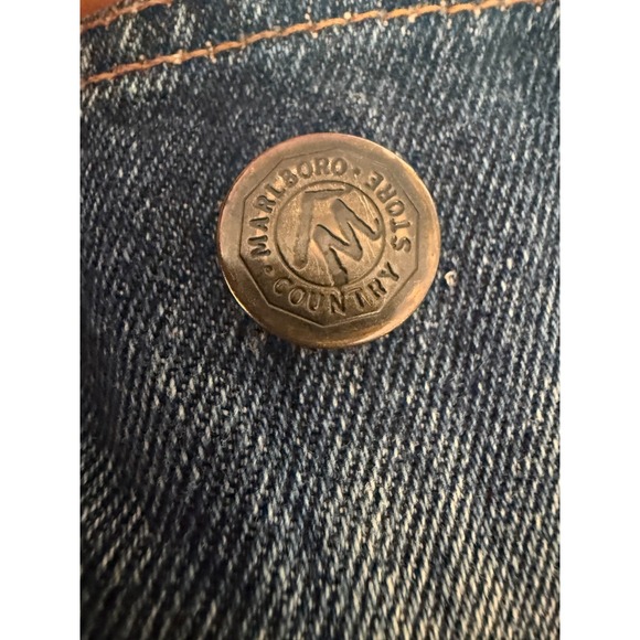 Vintage Marlboro Country Store Denim Jacket Collar XL Made Canada - Picture 2 of 8